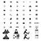 Big modern set of programming icons with people pictograms