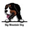 Big Mountain Dog - dog breed. Color image of a dogs head isolated on a white background