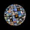 Big Multimedia Video Wall Sphere at tv screens