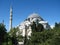 Big muslim mosque with high minarets in the city of Istanbul, Turkey