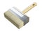Big new wide flat repair brush with wooden handle, painting tool