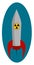 Big nuclear rocket, illustration, vector