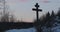 Big old wooden orthodox cross