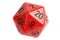 Big Orange Marble d20 Die