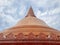 Big orange pagoda and white sky, The largest pagoda, Phra Pathom Chedi Nakhonpathom province Thailand