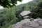 Big panoramic rock, cliff near Alekovi waterfalls. Upper Alekoâ€™s watterfalls in Vitosha mountain