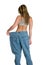 Big Pants Skinny Woman