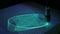 Big pendulum draws ellipses with light on phosphorus surface