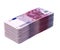 Big pile of money isolated on white (euro version)