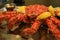 Big Plate of Steamed Ushuaia Whole King Crab, the Famous Dish of the World`s Southernmost City, Patagonia, Argentina