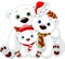 Big Polar bear family at Christmas
