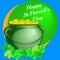 big pot of gold for st patricks holiday