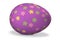 Big purple easter egg with flowers