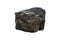 A big raw natural gneiss foliated metamorphic rock isolated on a white background. Big stone for outdoor garden decoration.