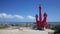 Big red anchor on Aruba