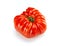 Big Red Heirloom Tomatoe on White Backdrop