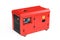 Big Red Outside Auxiliary Electric Power Generator Diesel Unit for Emergency Use. 3d Rendering