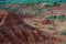 Big red sand stone hill in dry hot tatacoa desert