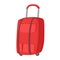 Big Red Suitcase On Wheels With Telescopic Handle Item From Baggage Bag Cartoon Collection Of Accessories