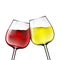 Big Reds Wine Glass Of Red And White Wine