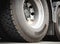 Big Rig Semi Truck Wheels Tires. Lorry Tyres Rubber. Freight Trucks Transport