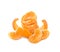 Big, ripe, bright, tangerine on a white background, juicy fruit on the isolated background. mandarin