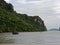 Big rock in hemisphere, cone, or pyramid shape eroded by sea water at Khao Lom Muak, Ao Manao, Prachuap Khiri Khan