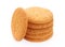 Big round american cookies from corn flour isolated