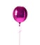 Big round big purple metallic round latex balloon for birthday party isolated on a white