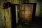 Big rusty heavy hermetic doors in the abandoned Soviet bomb shelter