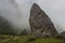 A big sacred ancient monolith to colombian musica indigenous culture