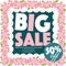 Big Sale 50 Percent Pink Flower Frame Poster