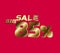 Big sale 85 percent 3Ds Letter Golden, 3Ds Level Gold color, big sales 3D, Percent on red color background, and can use as gold