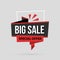 Big sale banner template in flat origami style