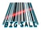 Big Sale bar code concept with laser light. EPS 8