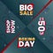big sale boxing day design template with text and dark background