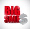 Big sale dollar currency business sign