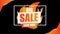 Big Sale fire burn template concept on black background with frame.End of season special offer banner shop now.