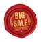 Big sale icon illustration  for ecommerce site etc.  sealing wax motif