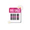 Big Sale Label With Bar Code Template International Women Day Discount Concept Promotion Sticker