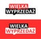 Big Sale lettering in Polish. Set of Sale labels. Vector illustration