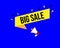 Big Sale. Megaphone banner. Special offer price sign.