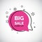 Big sale offer discount geometric pink price label banner