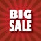 Big sale poster design with bold font and long