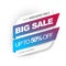 Big Sale. Save up to 50 percent off. Vector illustration
