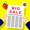 Big Sale Shows Closeout Discounts 3d Illustration