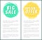 Big Sale Special Offer Advert Stickers Set Labels