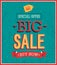 Big sale typographic design.