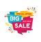 Big sale - vector creative banner illustration. Abstract concept discount promotion layout on white background. Special offer.