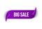 Big Sale vector ribbon design template. Banner sale tag. Market special offer discount label